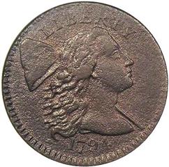 1794 USA Liberty Cap penny, 1794 head