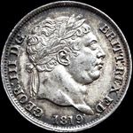 1819 UK shilling value, George III