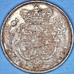 1821 UK halfcrown value, George IV, A to space, D172