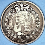 1824 UK halfcrown value, George IV, laureate head, D182