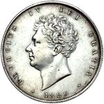 1826 UK halfcrown value, George IV, D192