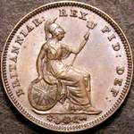 1844 UK third farthing value, Victoria, RE