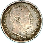 1837 UK half farthing value, William IV
