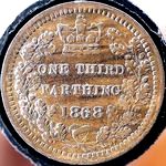 1868 UK third farthing value, Victoria