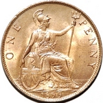 1899 UK penny value, Victoria