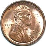 1909 P US penny, Lincoln wheat, VDB