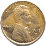 1913 D US penny, Lincoln wheat