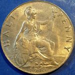 1913 UK halfpenny value, George V