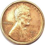 1914 S US penny, Lincoln wheat