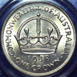 1938 Australian crown value