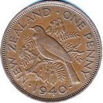 1940 New Zealand penny