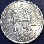 1941 UK halfcrown value, George VI, D2034