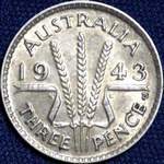 1943 d Australian threepence