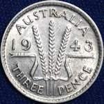 1943 m Australian threepence
