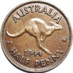 1944 Australian halfpenny