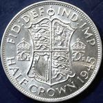 1945 UK halfcrown value, George VI, D2038