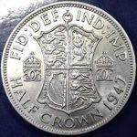 1947 UK halfcrown value, George VI, D2041