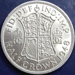1948 UK halfcrown value, George VI, D2042