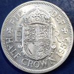 1955 UK halfcrown value, Elizabeth II, D2321