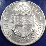 1959 UK halfcrown value, Elizabeth II, D2325