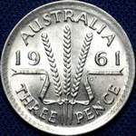 1961 Australian threepence
