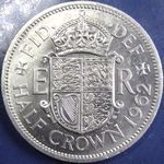 1962 UK halfcrown value, Elizabeth II, I to space, D to bead, D2329