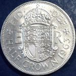 1963 UK halfcrown value, Elizabeth II, D2333