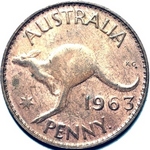 1963 Australian penny