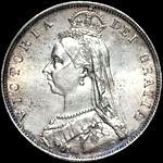 Queen Victoria era UK halfcrown, jubilee head
