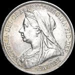 Queen Victoria era UK crown values, veiled head