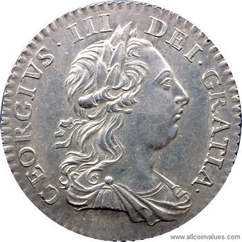 1763 British shilling obverse (Northumberland shilling)