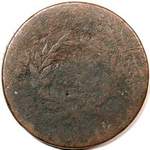 1793 US penny, Flowing Hair, wreath reverse, strawberry leaf