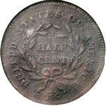 1796 Liberty Cap USA half cent (no pole)