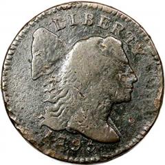 1795 USA Liberty Cap penny, lettered edge