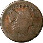 1795 USA Liberty Cap half cent (lettered edge)