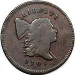 1795 Liberty Cap USA half cent (plain edge with pole)