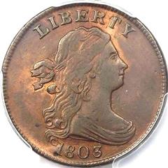 1803 USA Draped Bust half cent