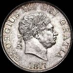 1817 UK halfcrown value, George III, small head, d60