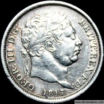 1817 UK shilling obverse