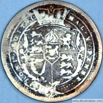 1818 UK shilling reverse