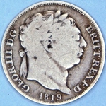 1819 UK sixpence value, George III