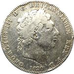 1820 UK crown value, George III, LX