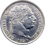 1820 UK shilling value, George III