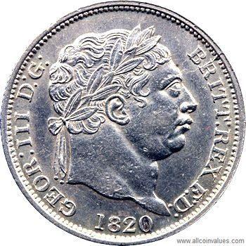 1820 UK shilling obverse