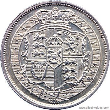 1820 UK shilling reverse