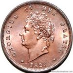 1825 UK penny value, George IV