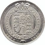 1825 UK shilling value, George IV, laureate head
