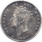 1827 UK shilling value, George IV