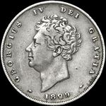 1829 UK shilling value, George IV