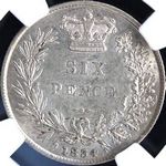 1834 UK sixpence value, William IV, small date